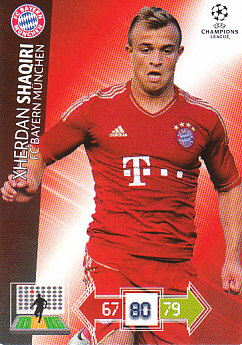 Xherdan Shaqiri Bayern Munchen 2012/13 Panini Adrenalyn XL CL #48